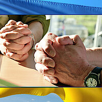 Private Gebete für ein Ende des Krieges in der Ukraine